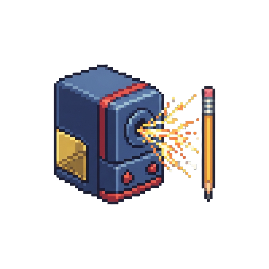 A Rogue Electric Pencil Sharpener Shooting Static Sparks Directly at @image1