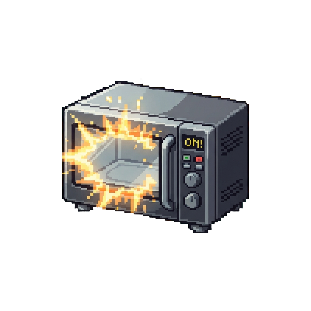 A Hyperactive Microwave Emitting a Harmless Glowing Energy Pulse That Shocks @image1