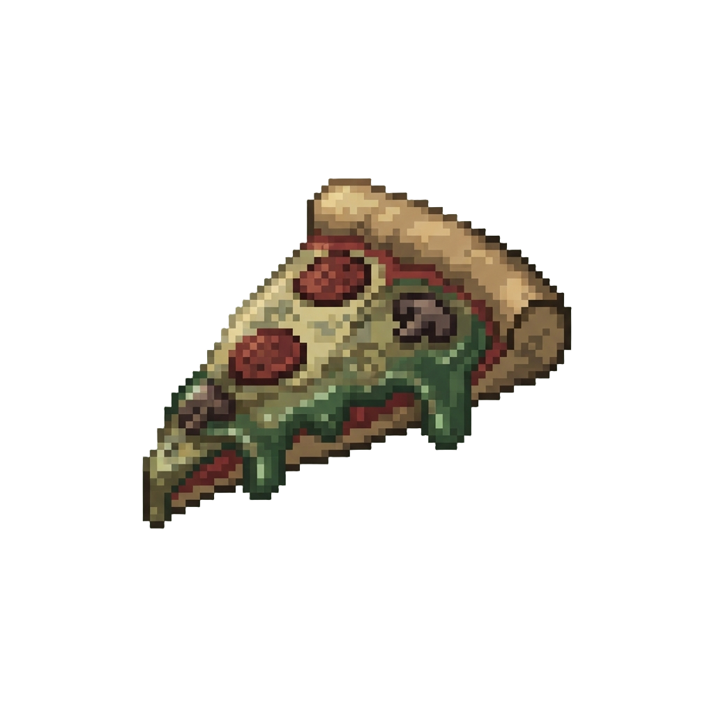 A Slice of Slimy Leftover Pizza From Last Month