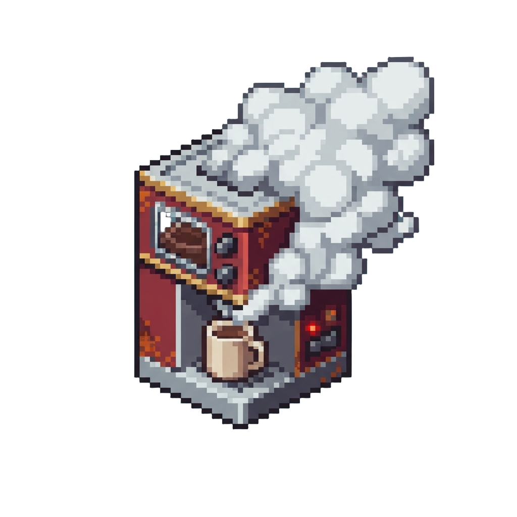 A Malfunctioning Hot Cocoa Machine Blasting Scalding Steam at @image1