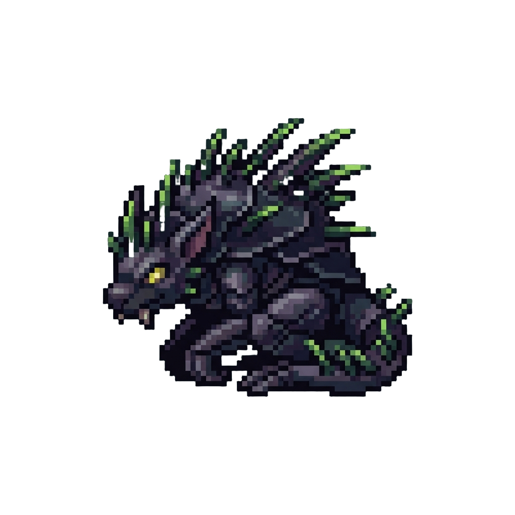 A Shadow-shrouded Alien Beast with Venomous Quills
