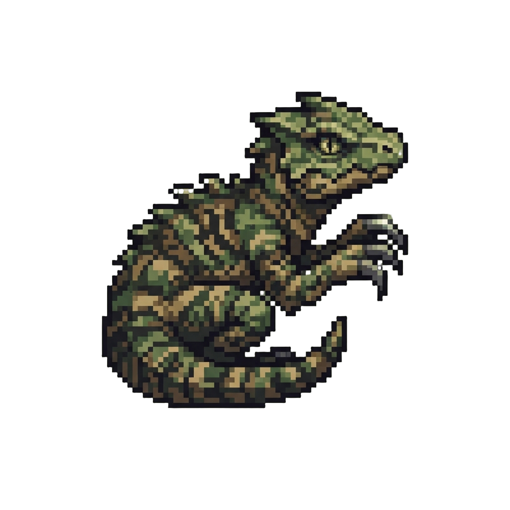 A Razor-clawed Camouflaged Alien Reptile
