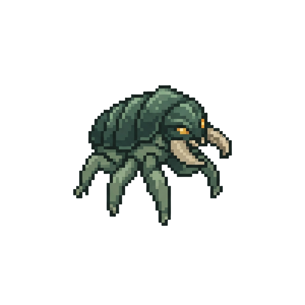A Six-legged Alien Hunting Beast with Mandibles