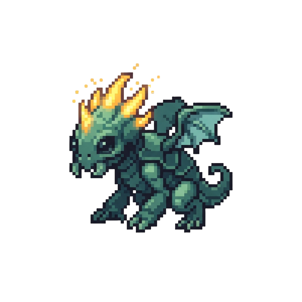 A Winged Alien Pouncer with Glowing Crests