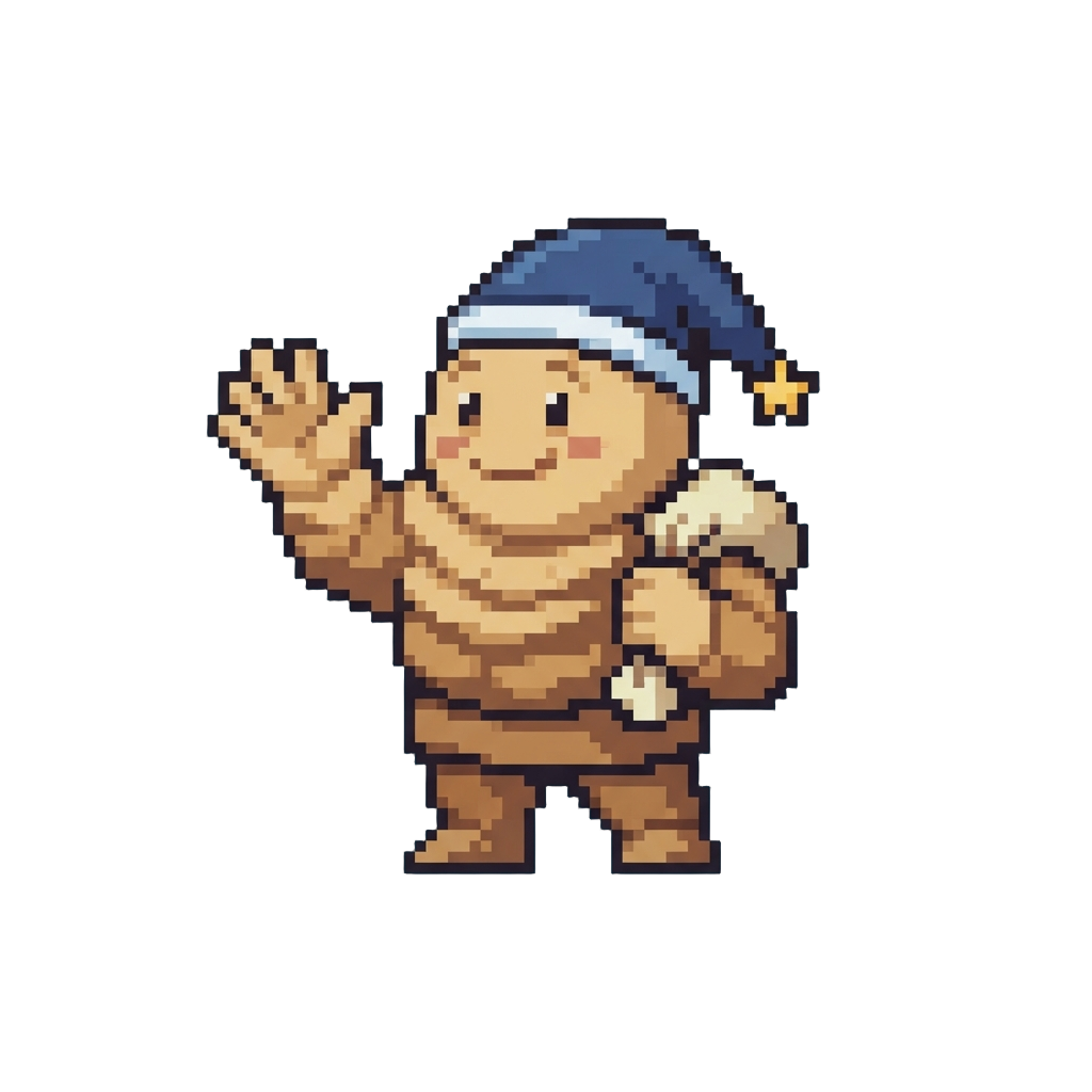 A Giant Sandman Waving Goodbye