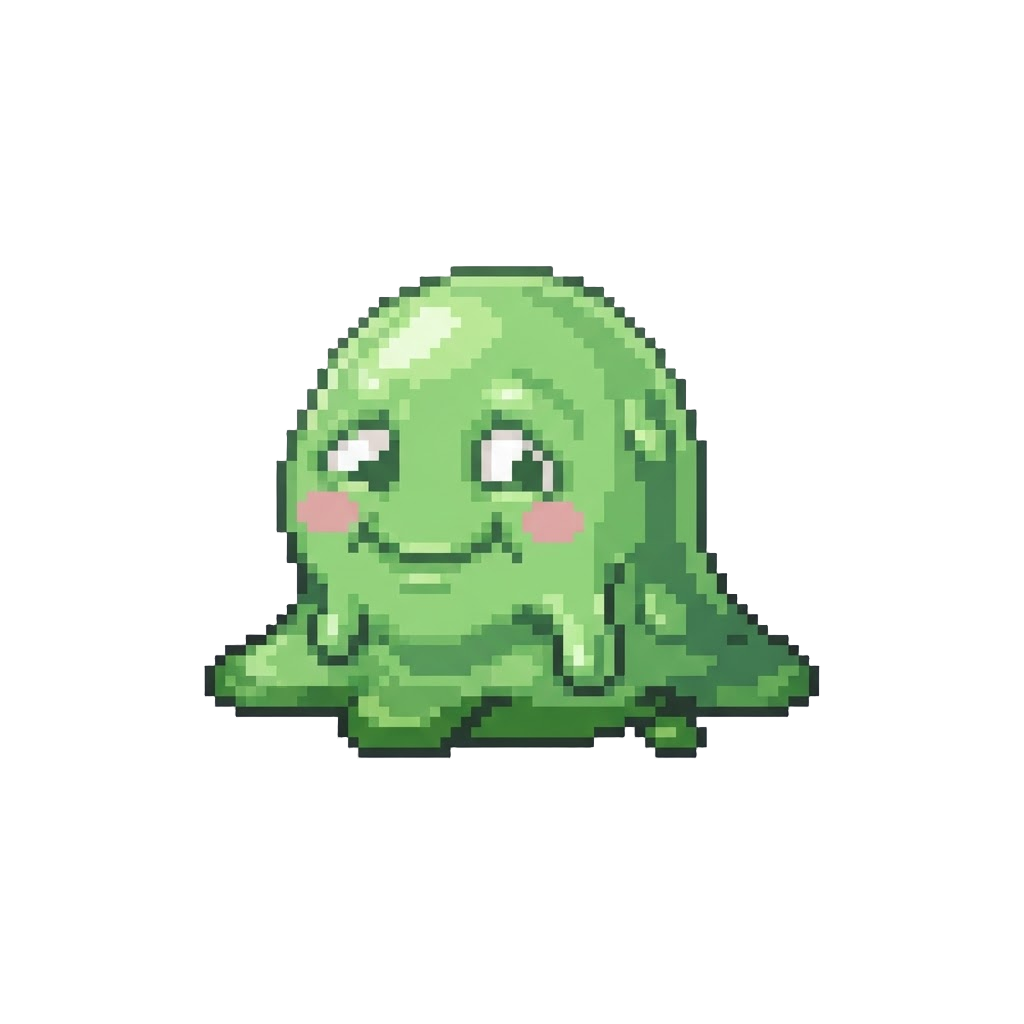 A Melting Slime with a Goofy Grin