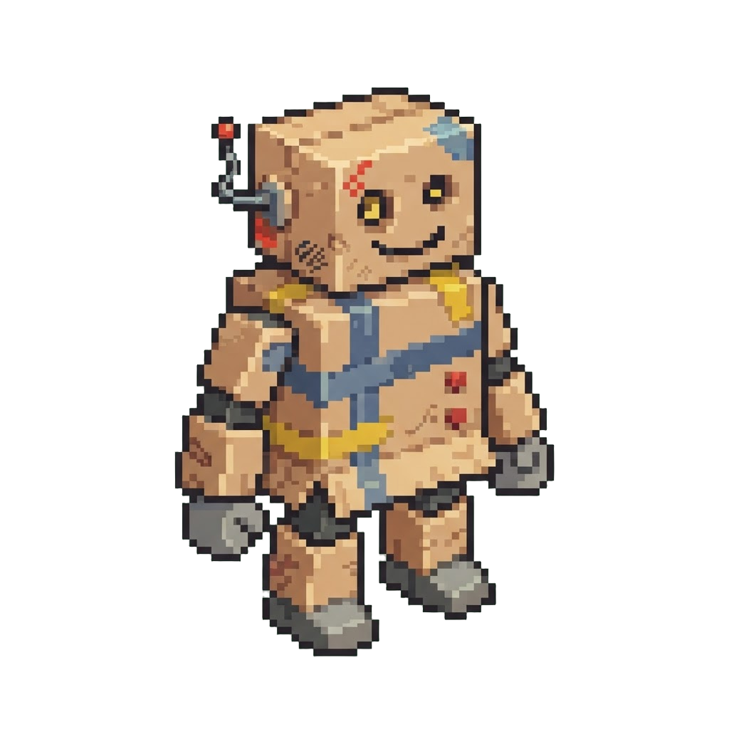 A Dorky Cardboard Robot Costume
