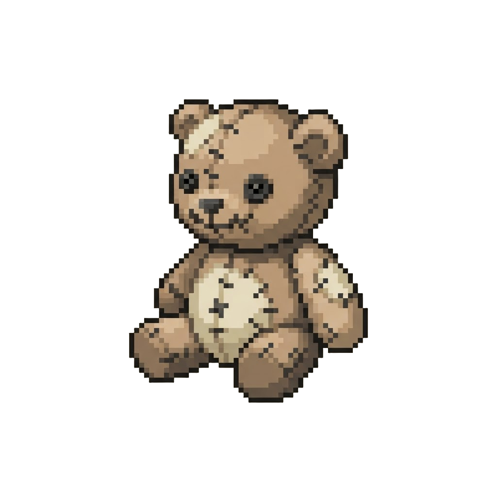 A Tiny Plush Doll with Crooked Stitches