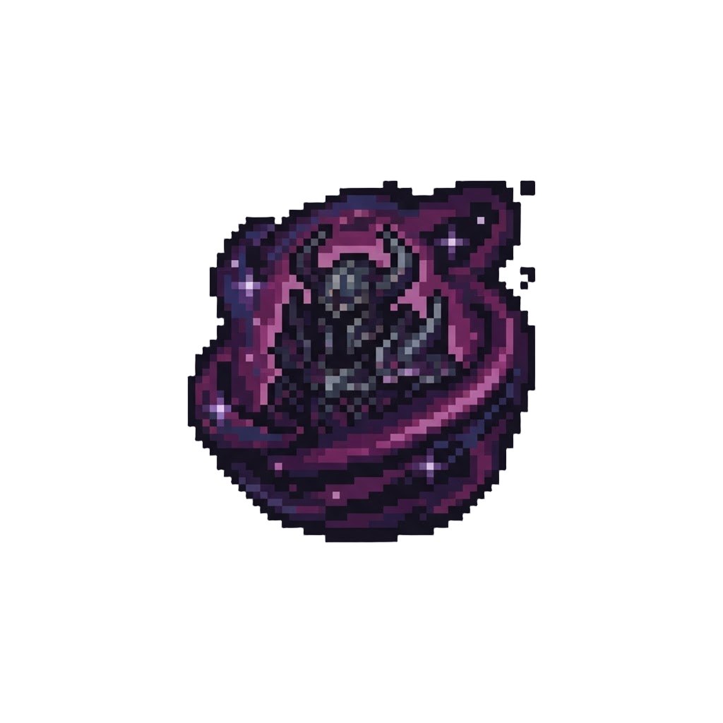 A Void Lord Wrapped in Dark Nebula Energy