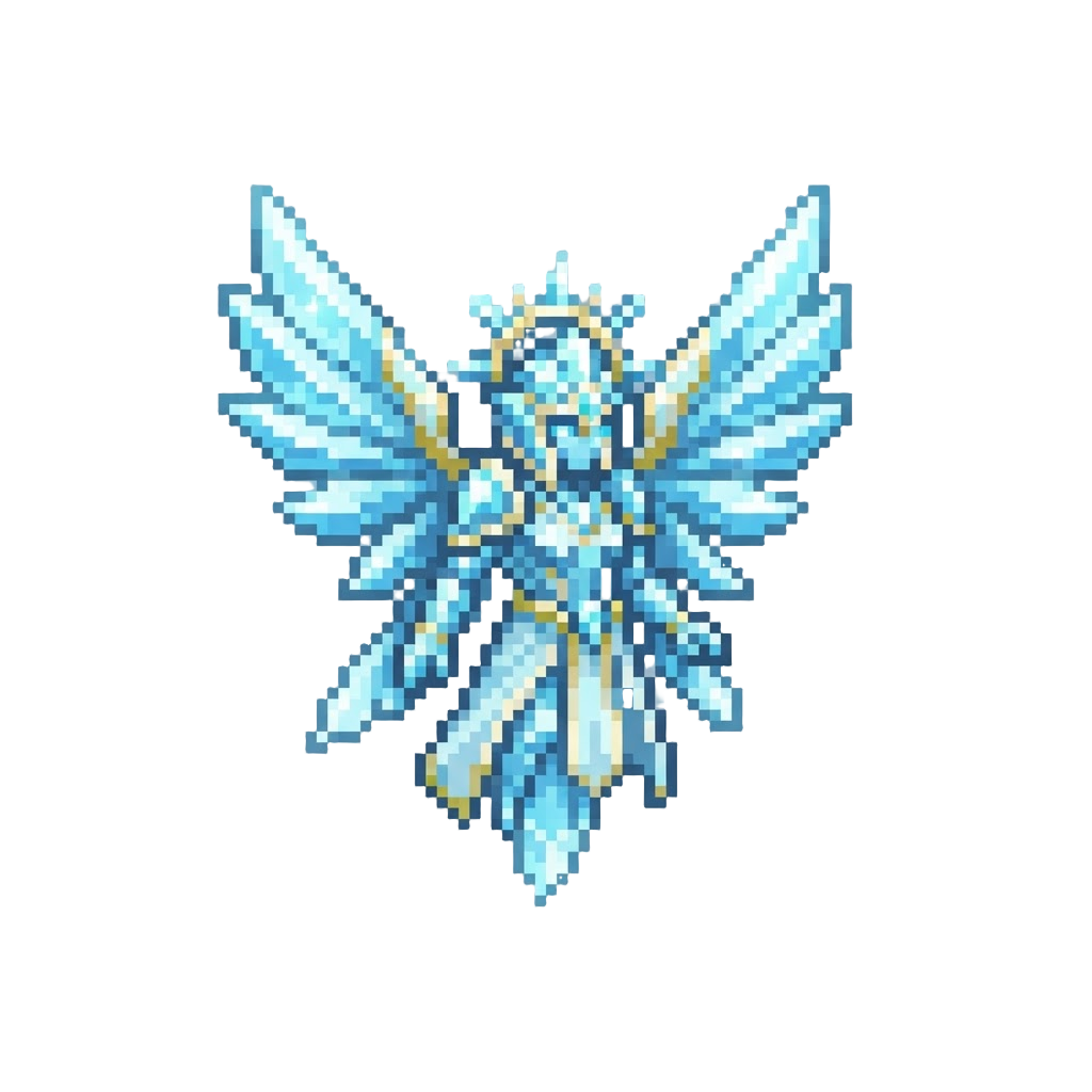 A Winged Seraph of Radiant Crystal Light