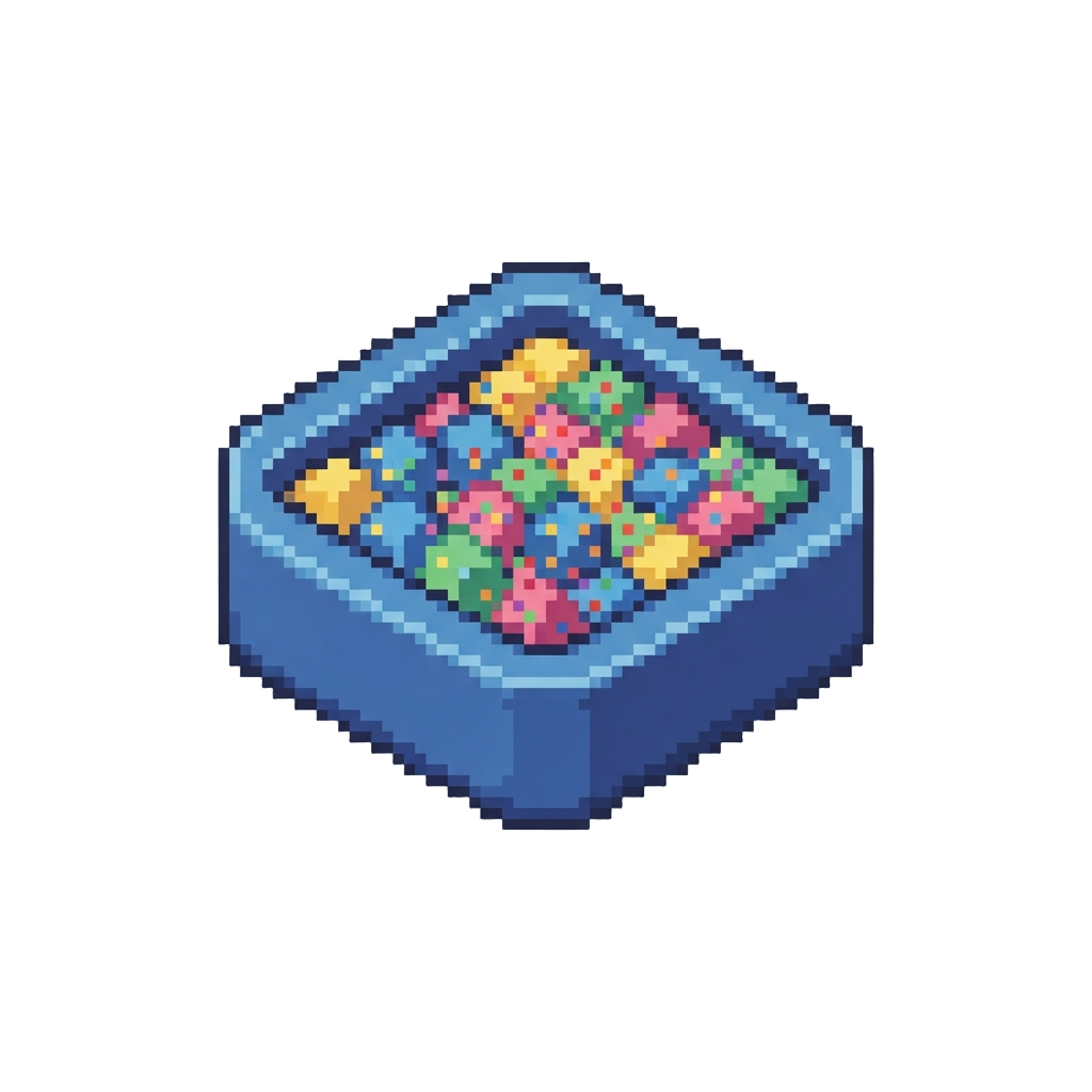 A Colorful Foam Pit Filled with Rainbow Sprinkles