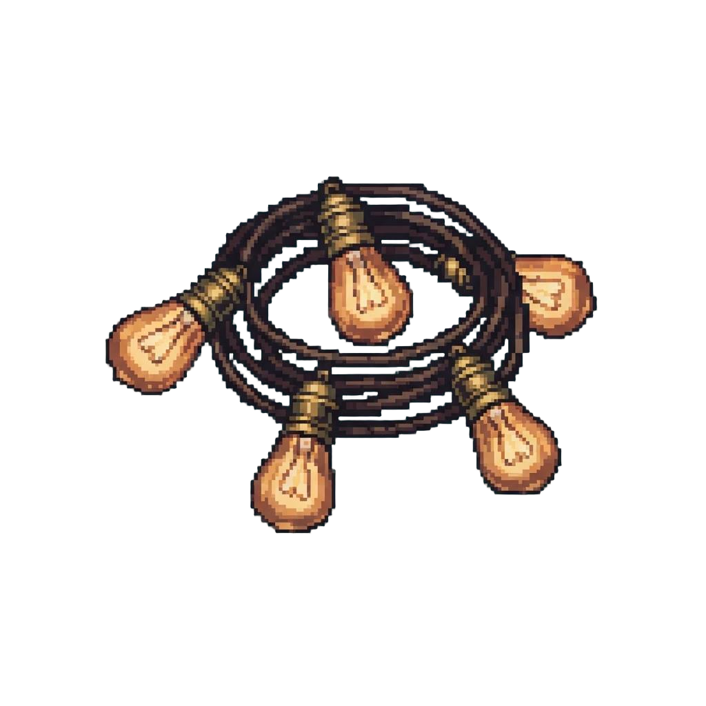 A Decorative String of Patio Lights
