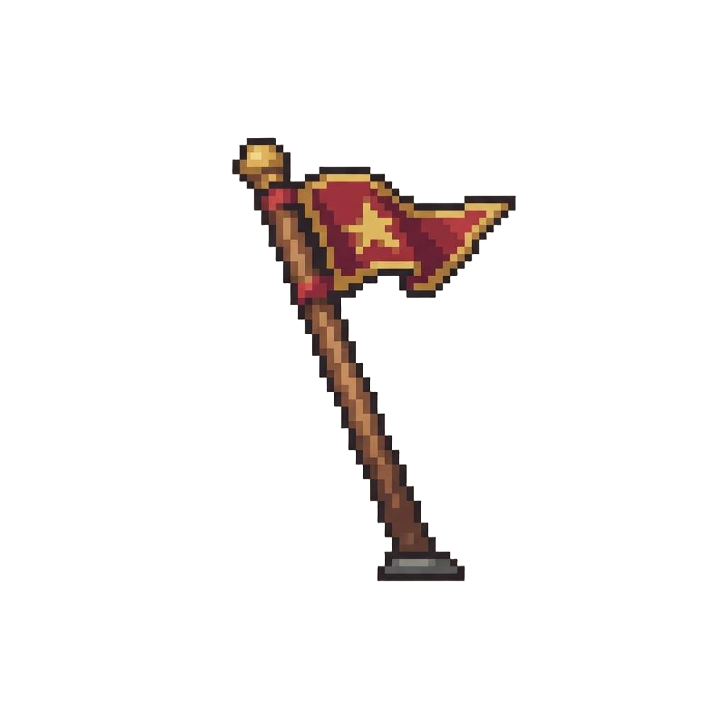 A Flagpole with a Tiny Banner