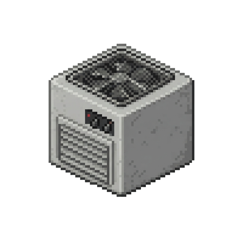 A Concrete Hvac Unit