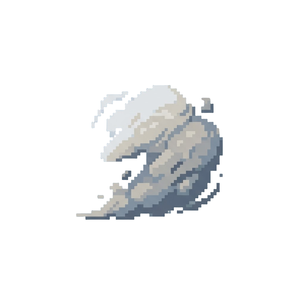A Faint Trailing Dust Cloud