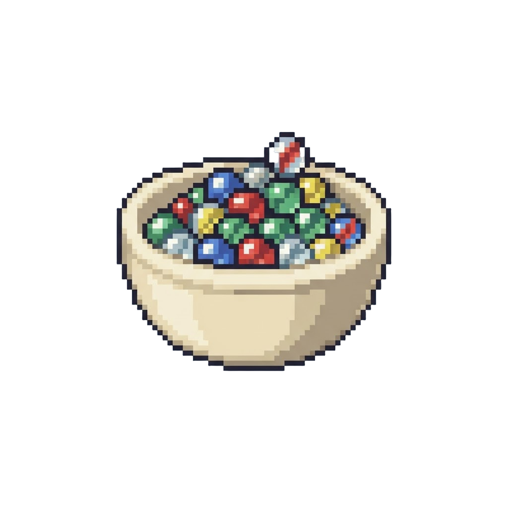 A Bowl of Plastic Marbles