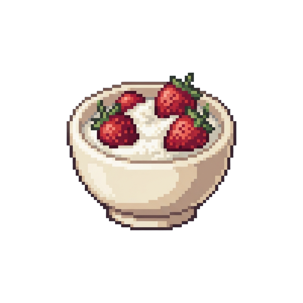 A Bowl of Strawberries and Cream
