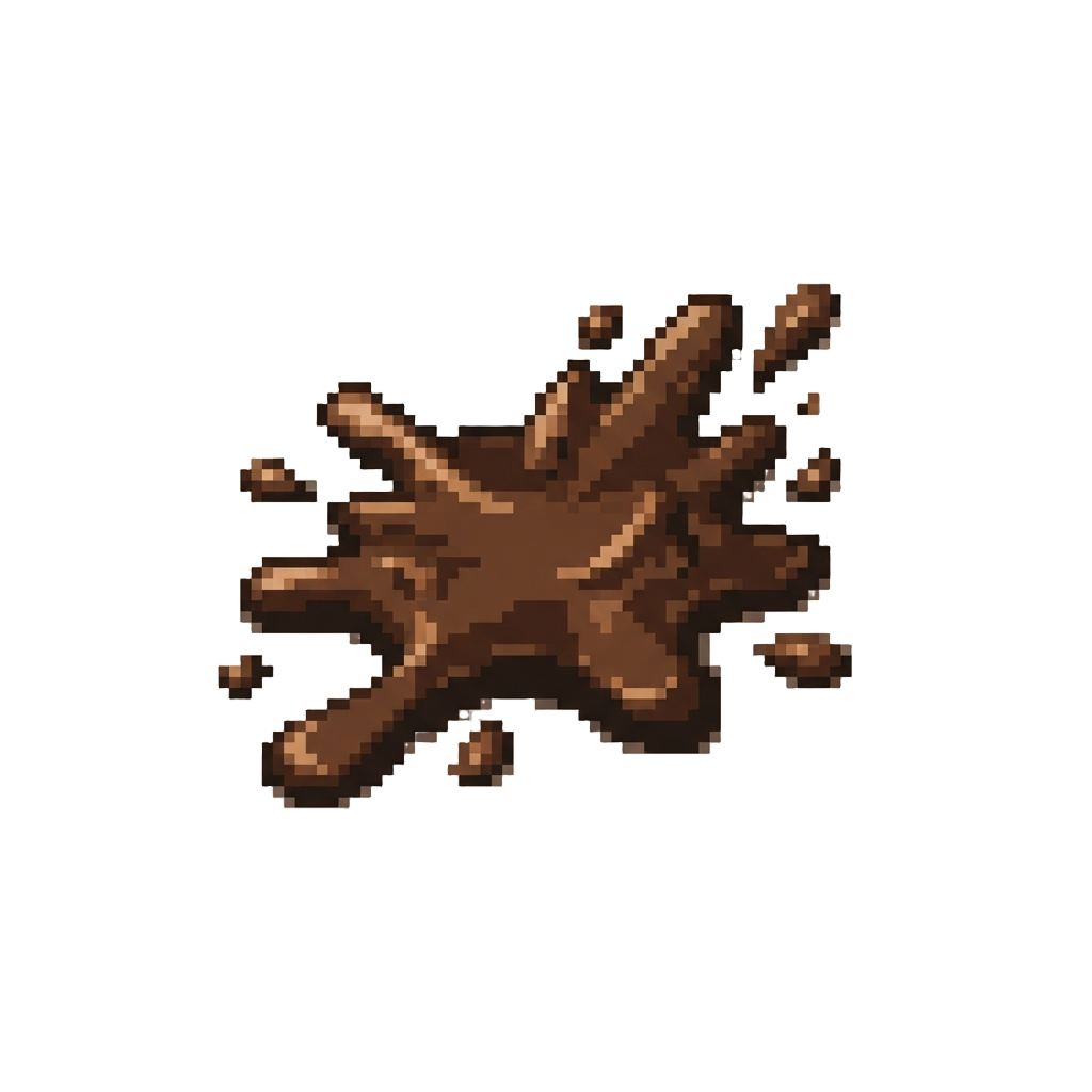 A Rich Chocolate Cake Splatter