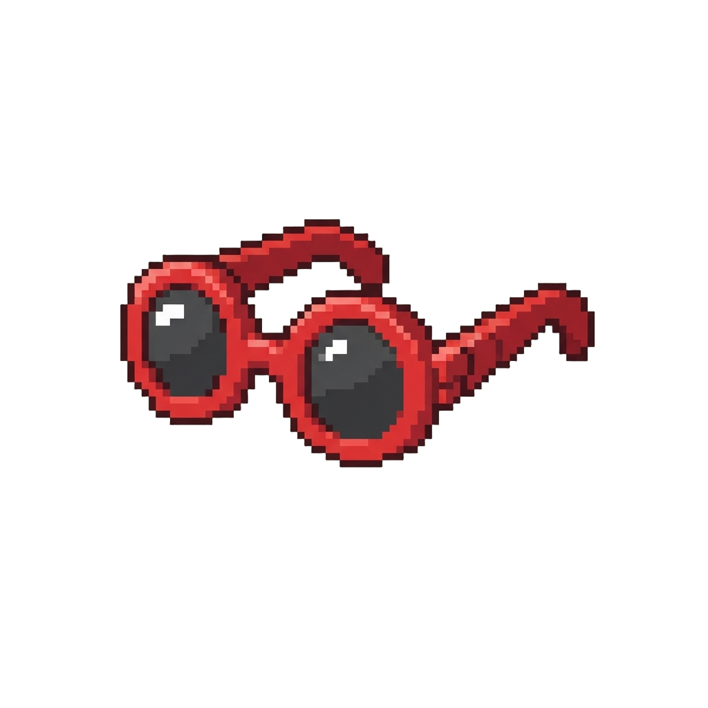 Wearing Matching Toy Sunglasses in the Snapshot