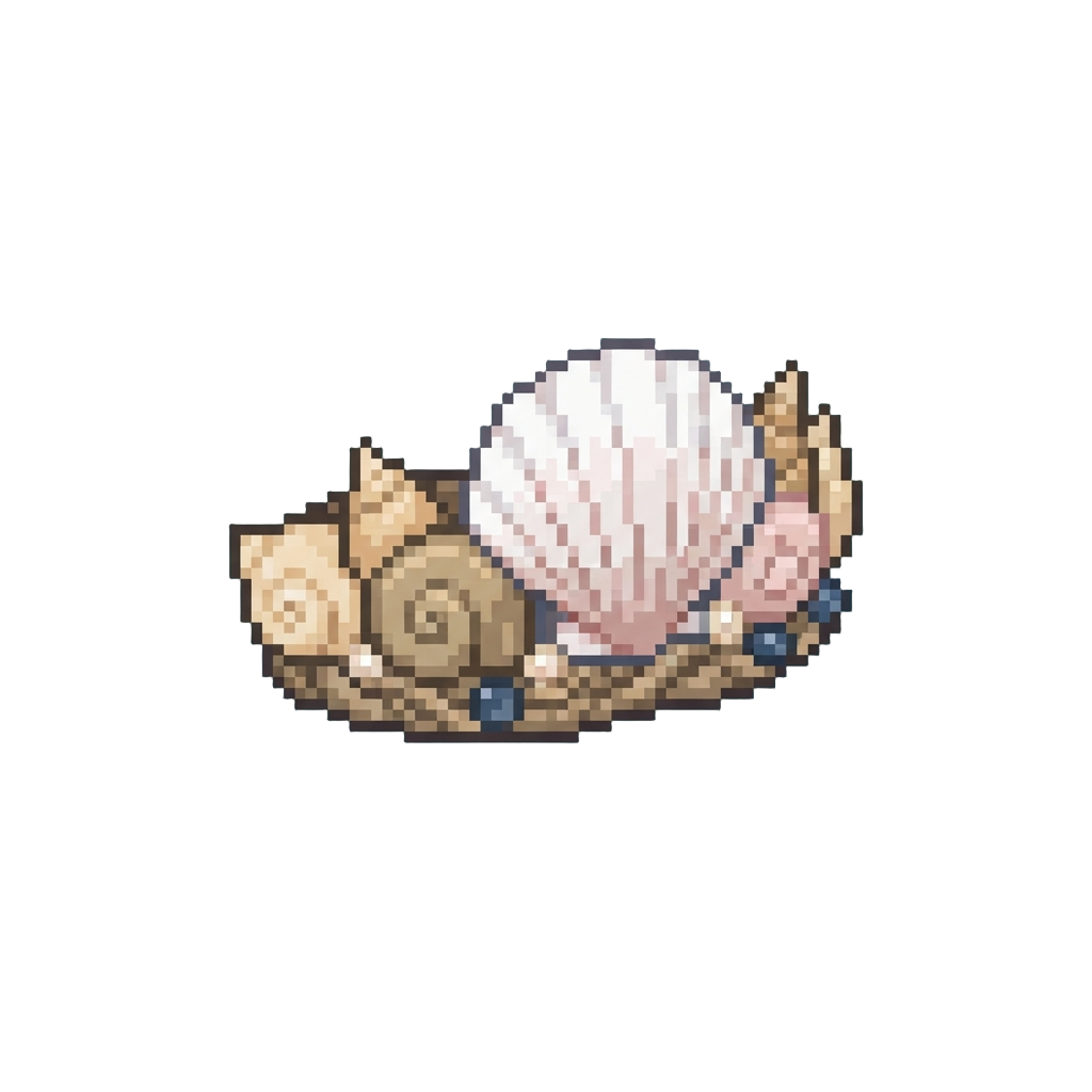 Wearing Cute Seashell Crowns in the Snap