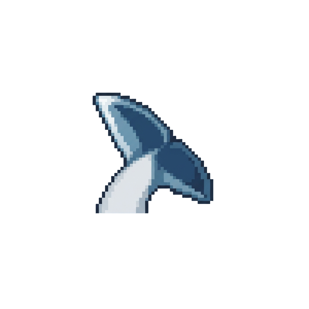 A Photo Catching Just the Tip of the Dolphin's Tail Fin