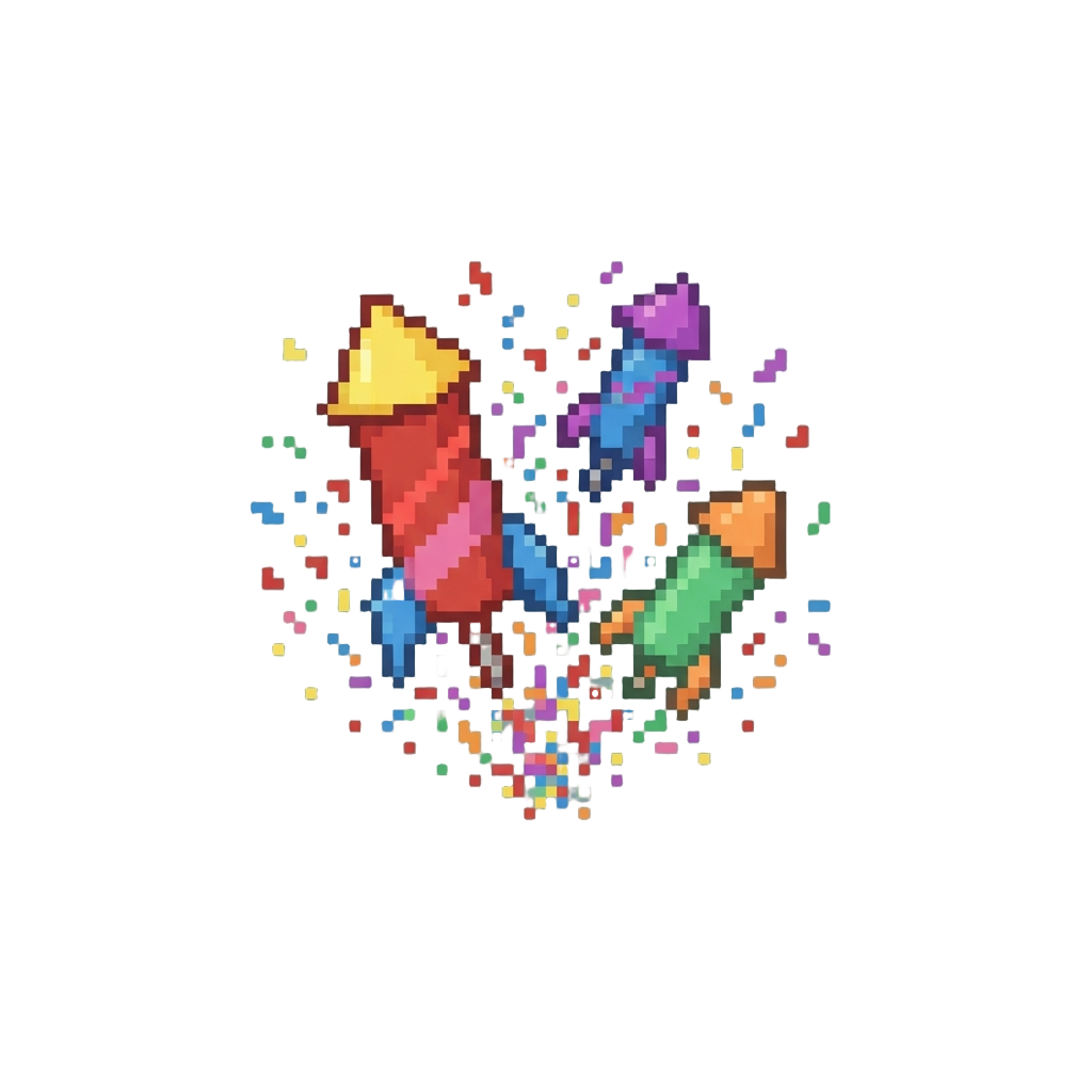 A Shower of Confetti and Rocket Gifts