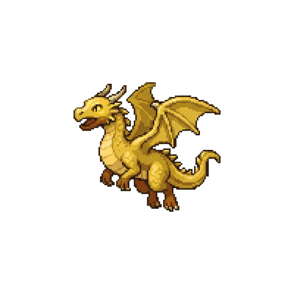A Flying Golden Dragon Avatar
