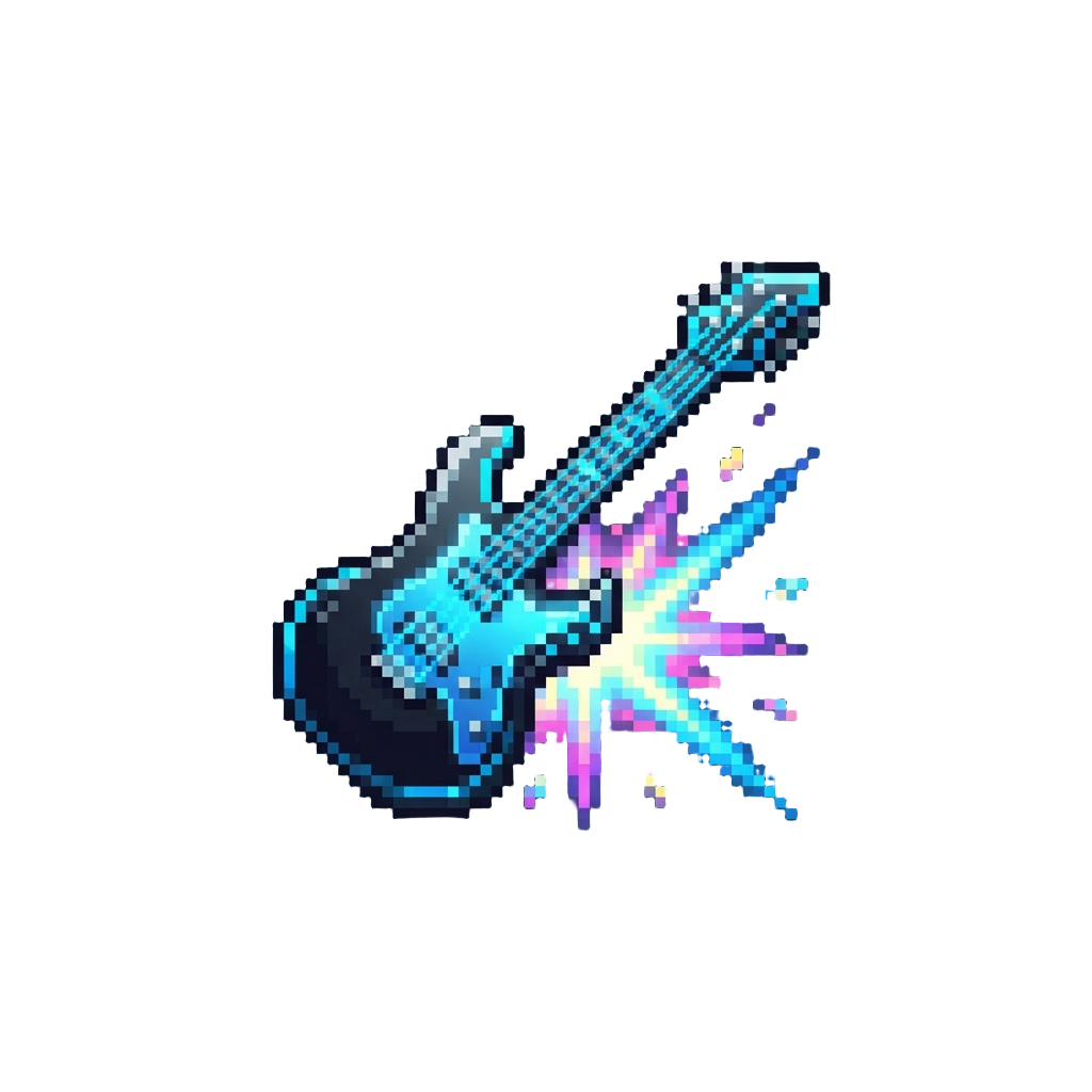 A Neon Electric Guitar Emote Blast