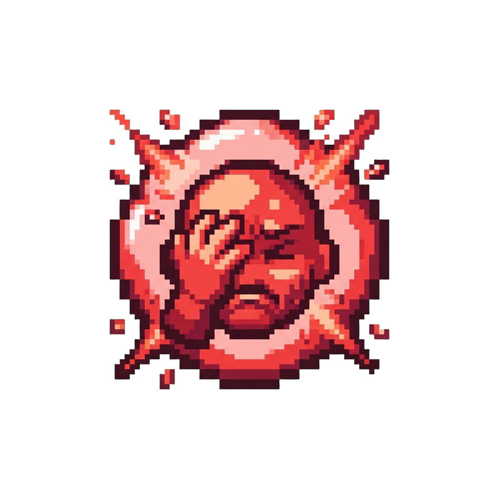 A Popping Red Facepalm Bubble Surge