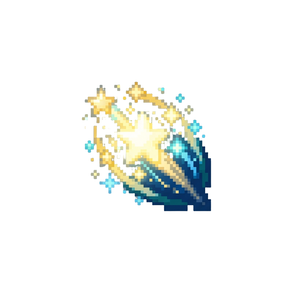 A Glowing Star Shower Overlay