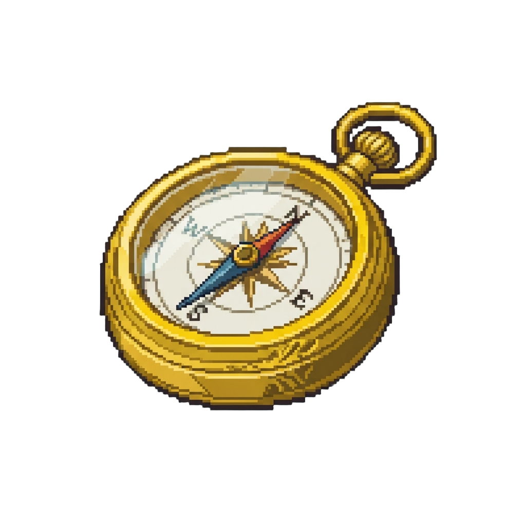 A Radiant Golden Compass Accent