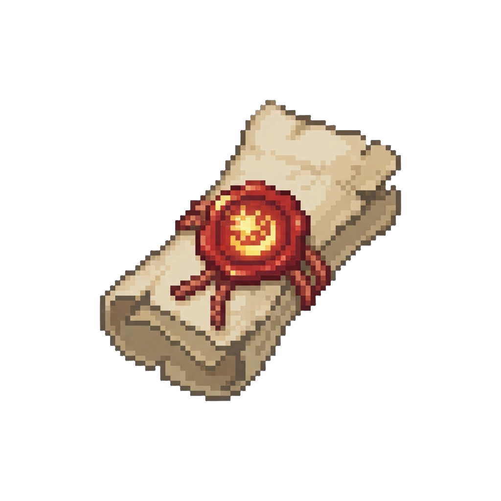 A Glowing Parchment Seal