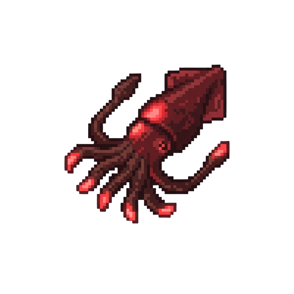 A Giant Deep-sea Vampire Squid with Glowing Red Bioluminescence