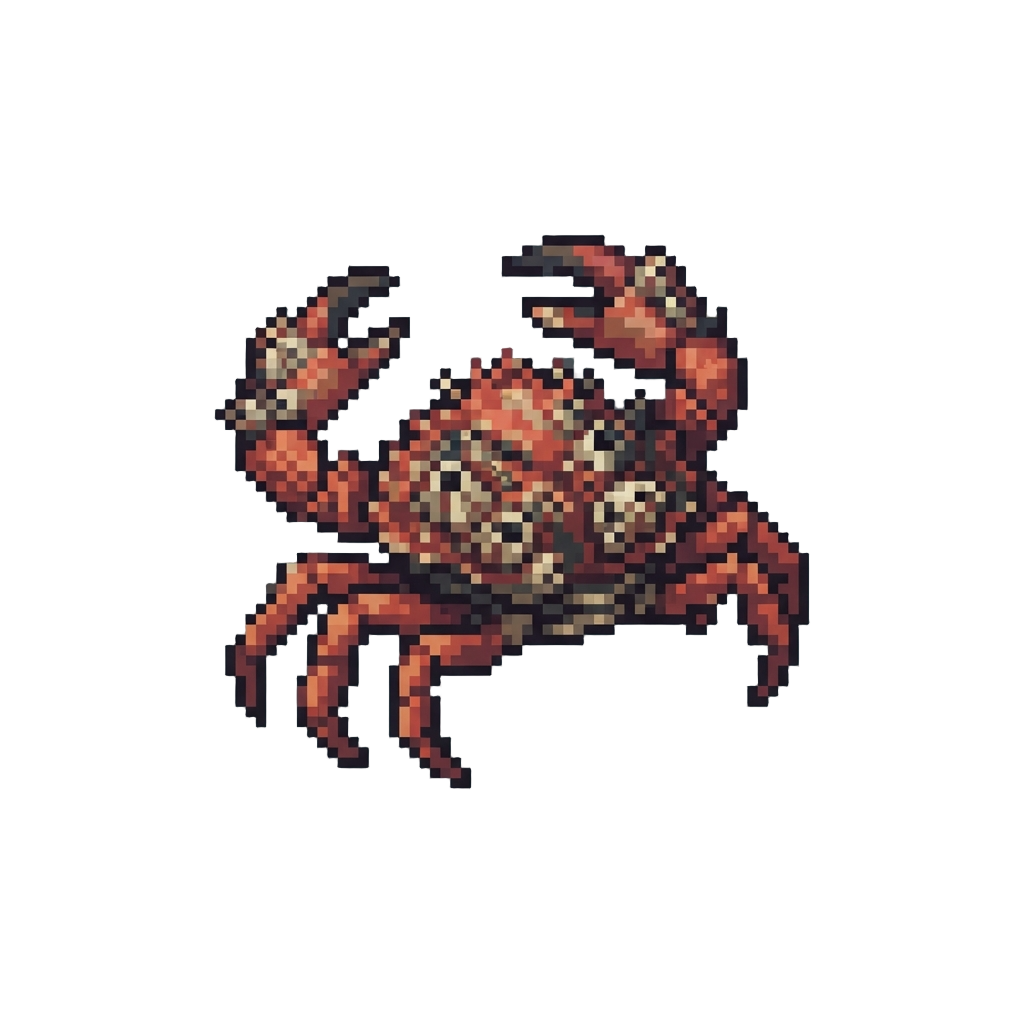 A Deep-sea Barnacle-crusted King Crab Monster Towering Over the Storm