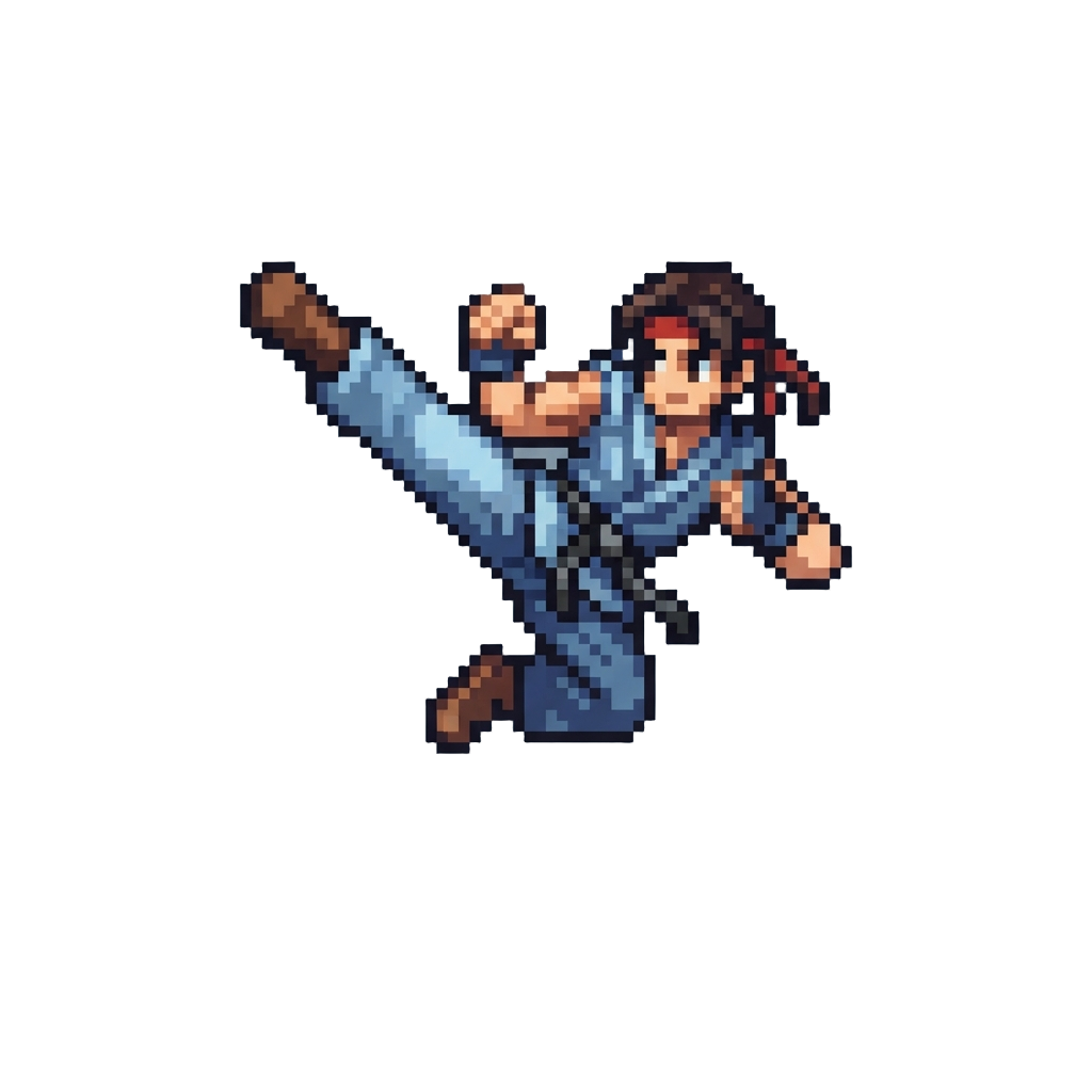 A High-kicking Freeze Pose
