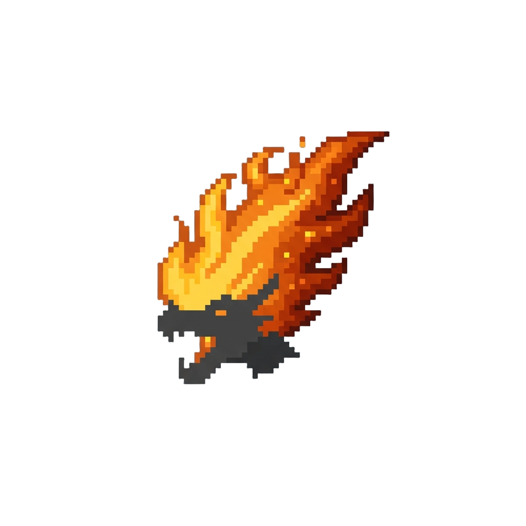A Powerful Stream of Fire Exhaled Directly From the Mouth