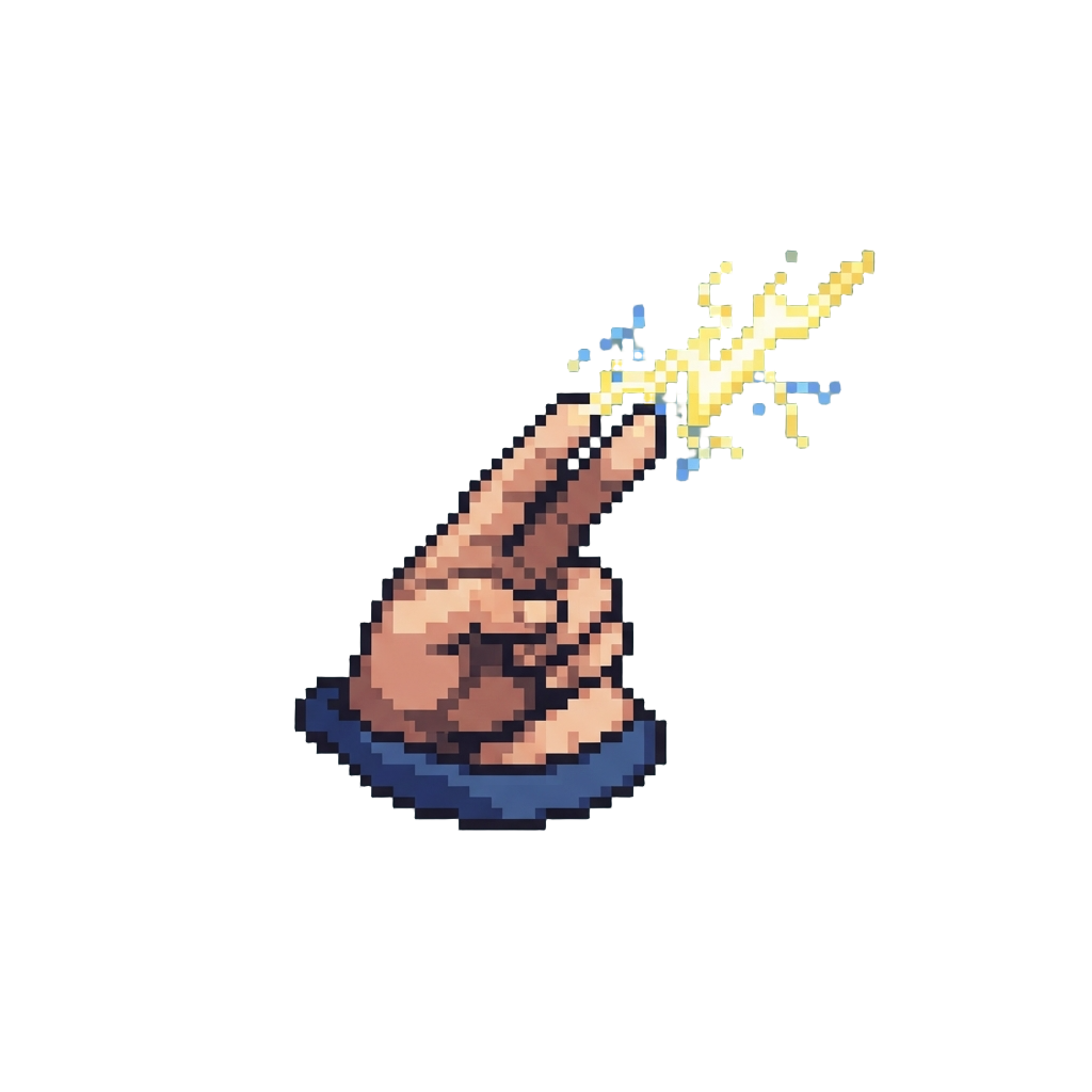 A Two-finger Navel-to-chin Draw Shooting Crackling Lightning Forward