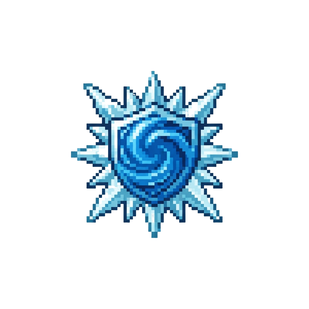 A Spinning Water Shield Exploding Outward Into Glacial Spikes