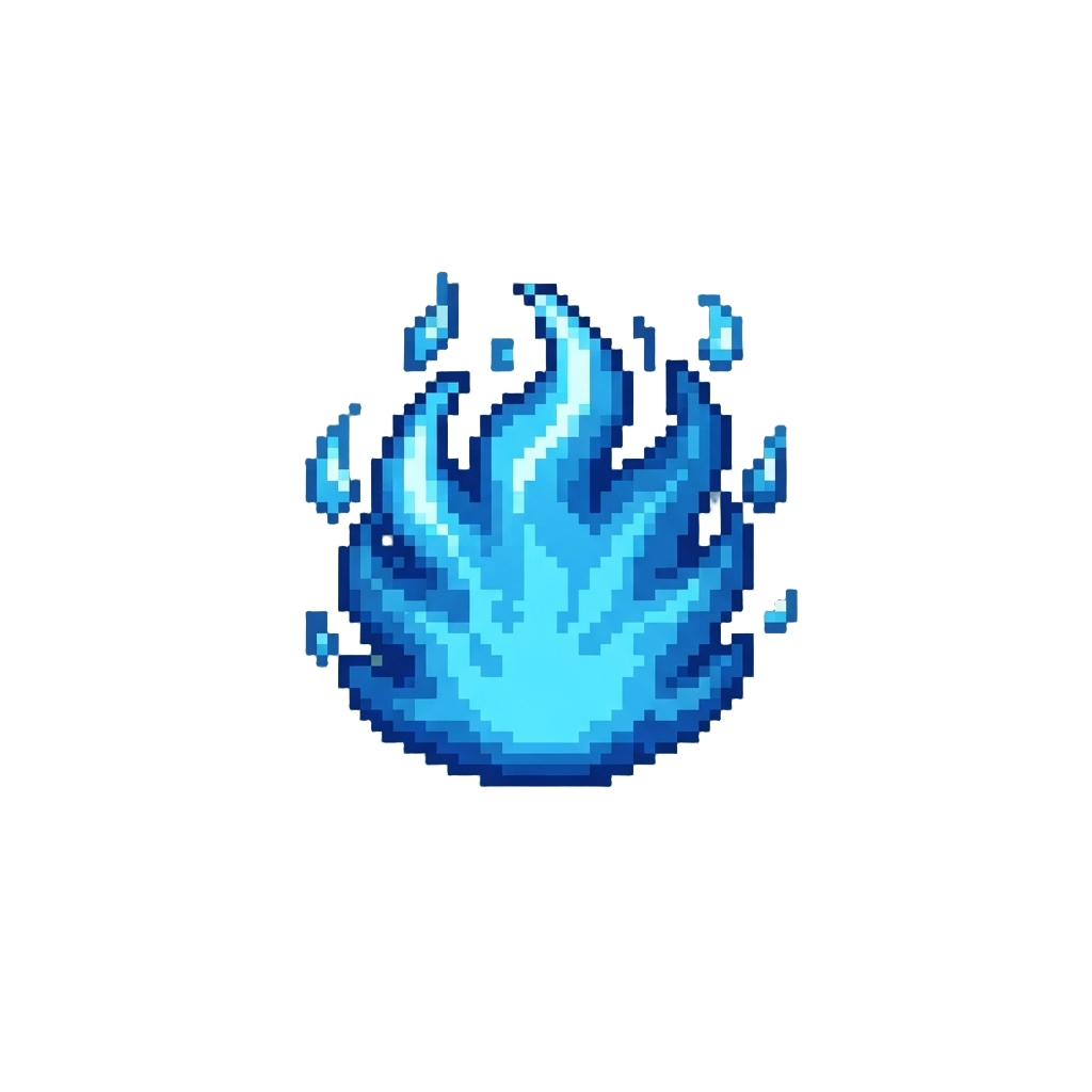 A Blue Fireball Created and Hurled Directly at the Camera