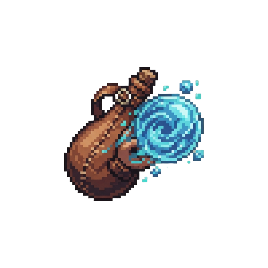 A Wine-skin Water Sphere Forming and Throwing Forward