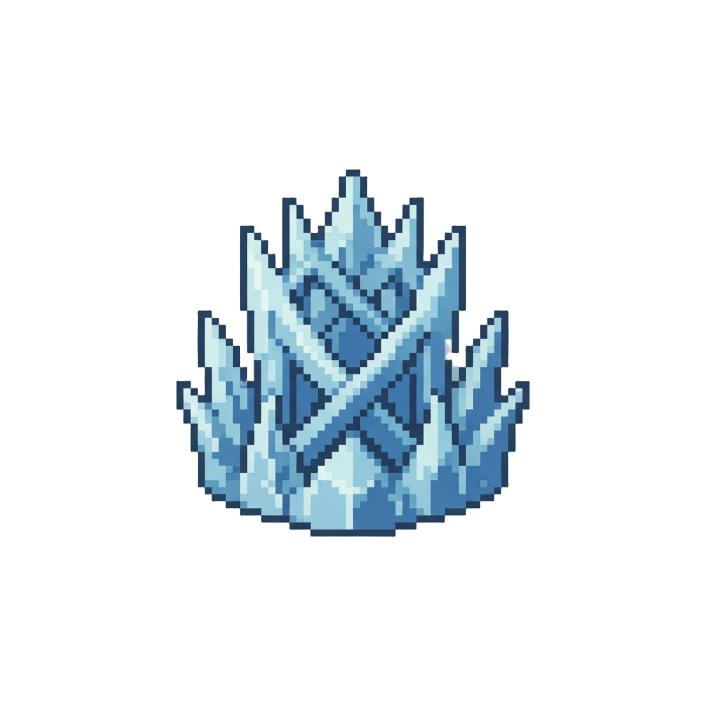 Interlocking Ice Spikes Rising to Form a Prison