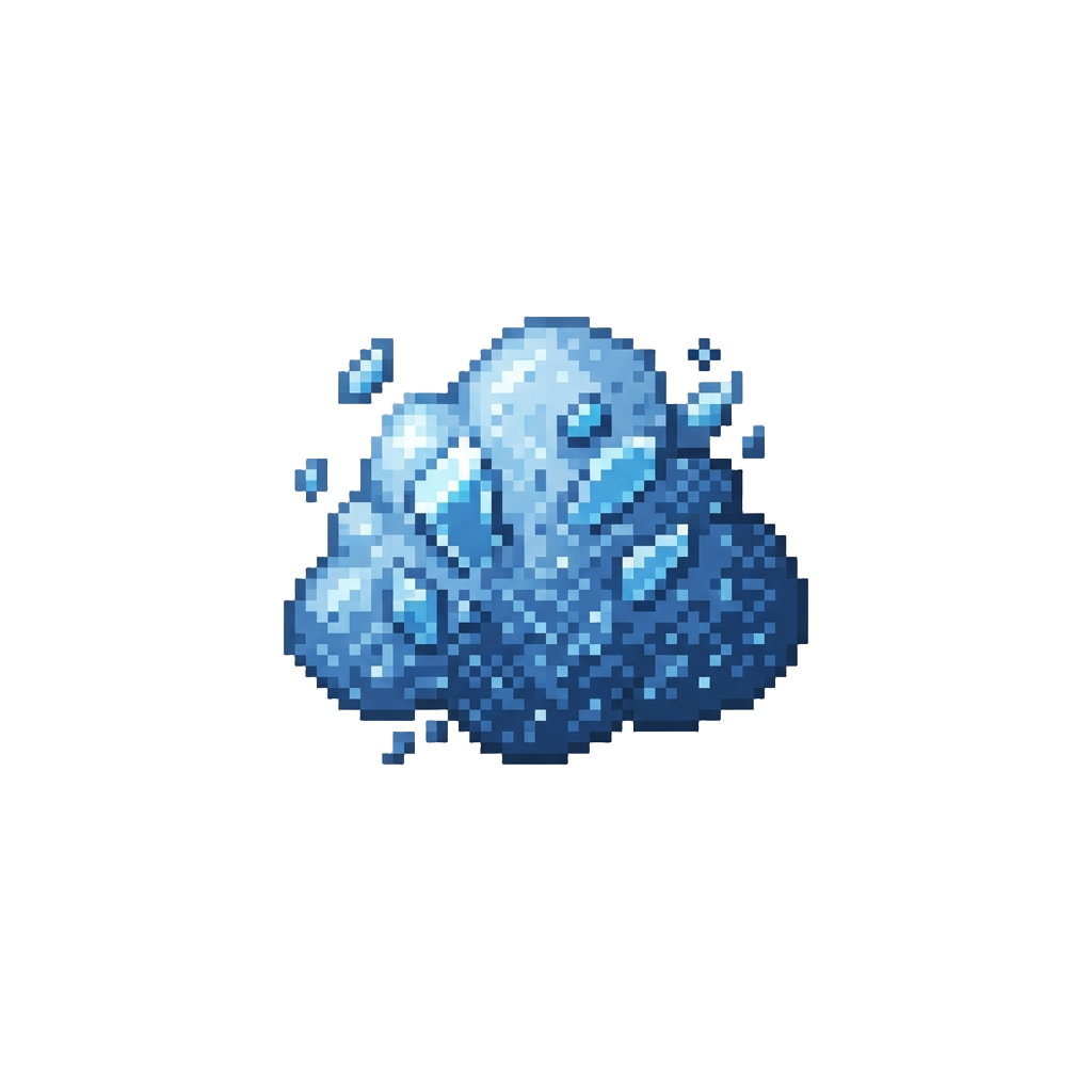 A Cloud of Glittering Blue Glass Dust