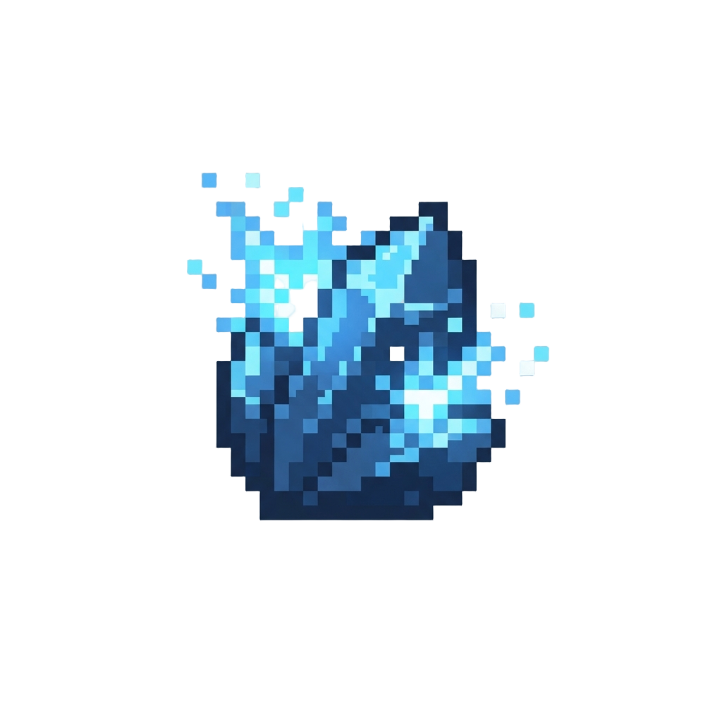 A Glowing Sapphire Particle Bloom