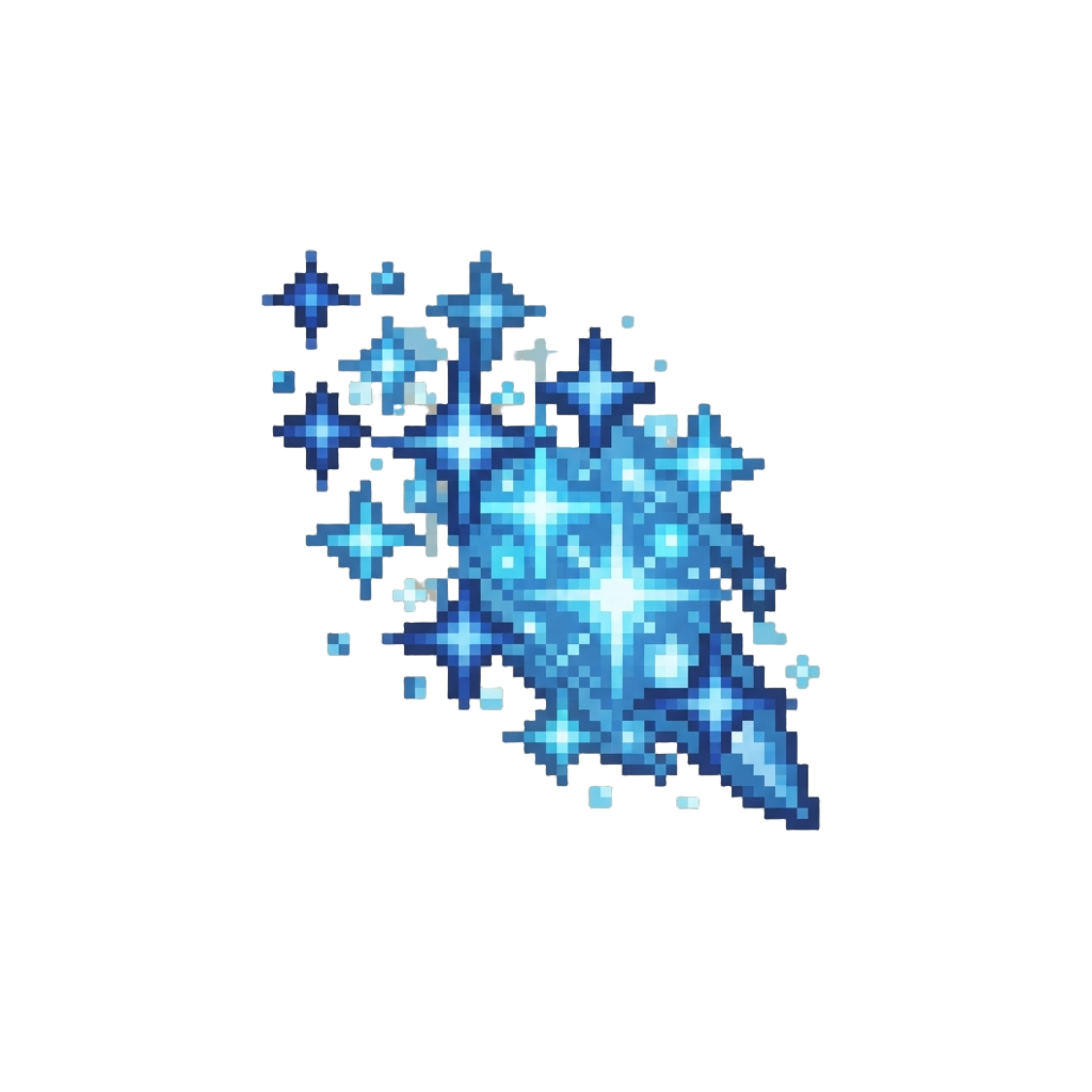 A Cascading Shower of Blue Starburst Sparks