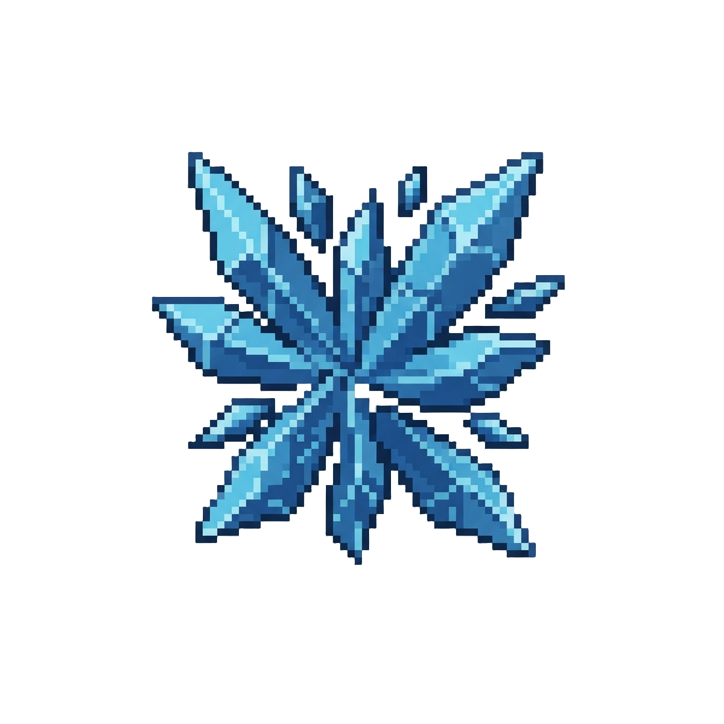 A Burst of Razor-sharp Sapphire Glass Shards