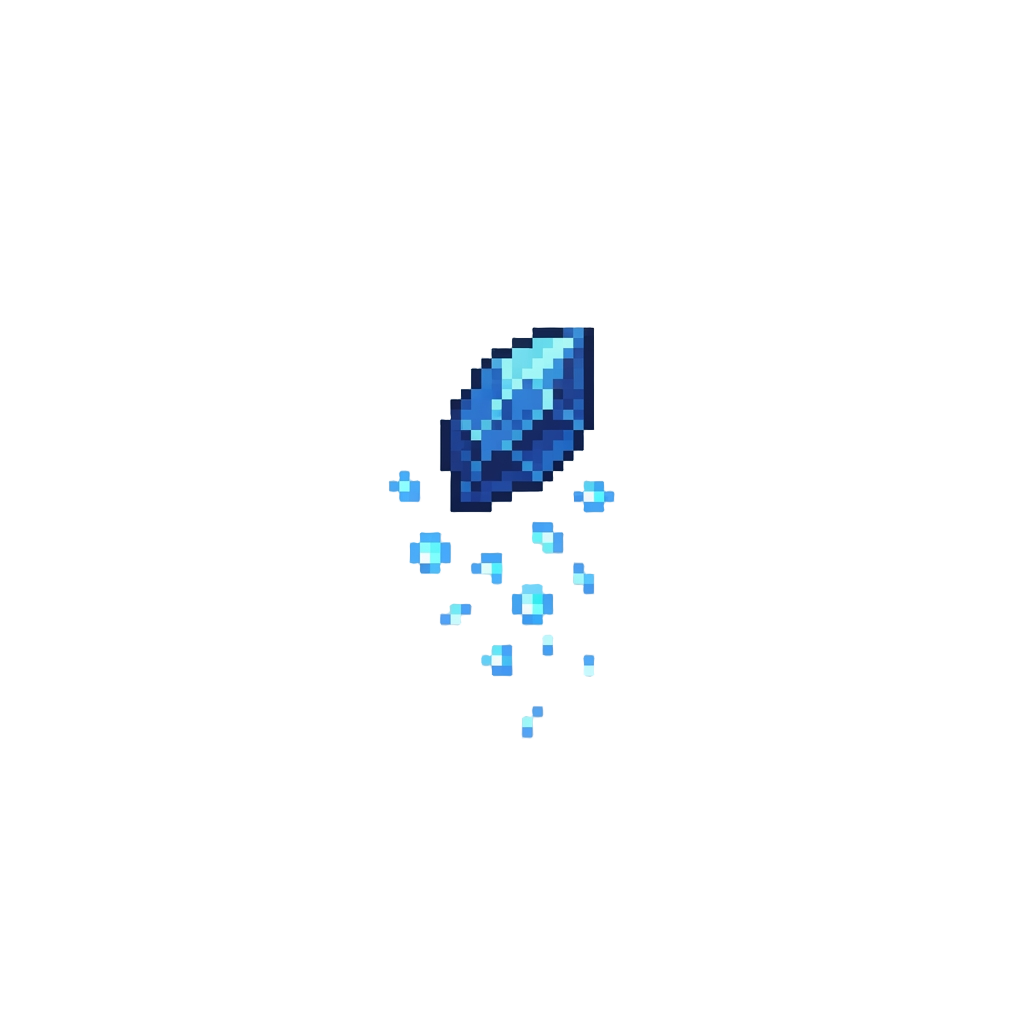 A Gentle Drizzle of Blue Energy Embers