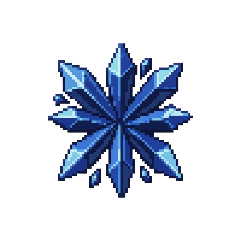 A Burst of Deep Blue Diamond-like Splinters