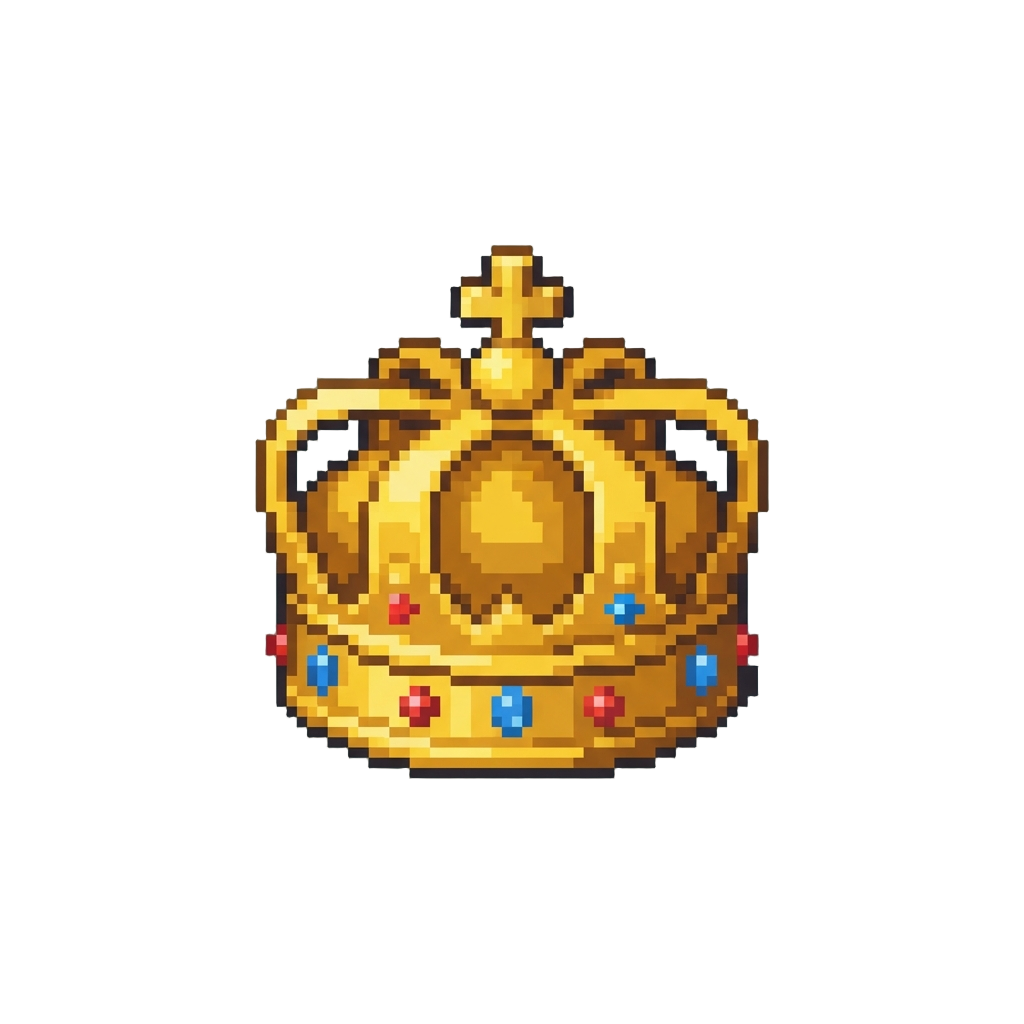 A Glowing Golden Victory Crown Icon on Screen