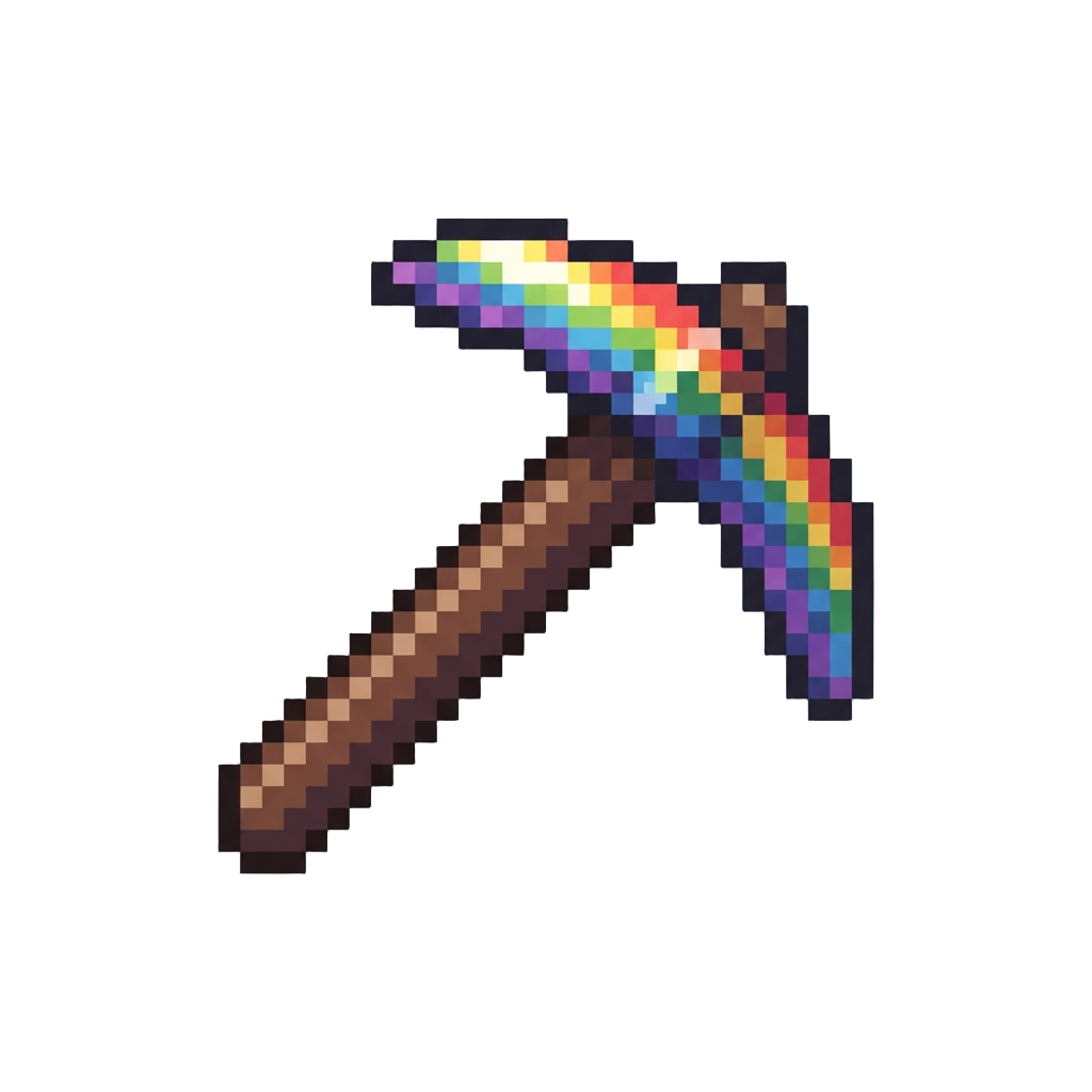 A Legendary Rainbow Pickaxe Drop on Screen