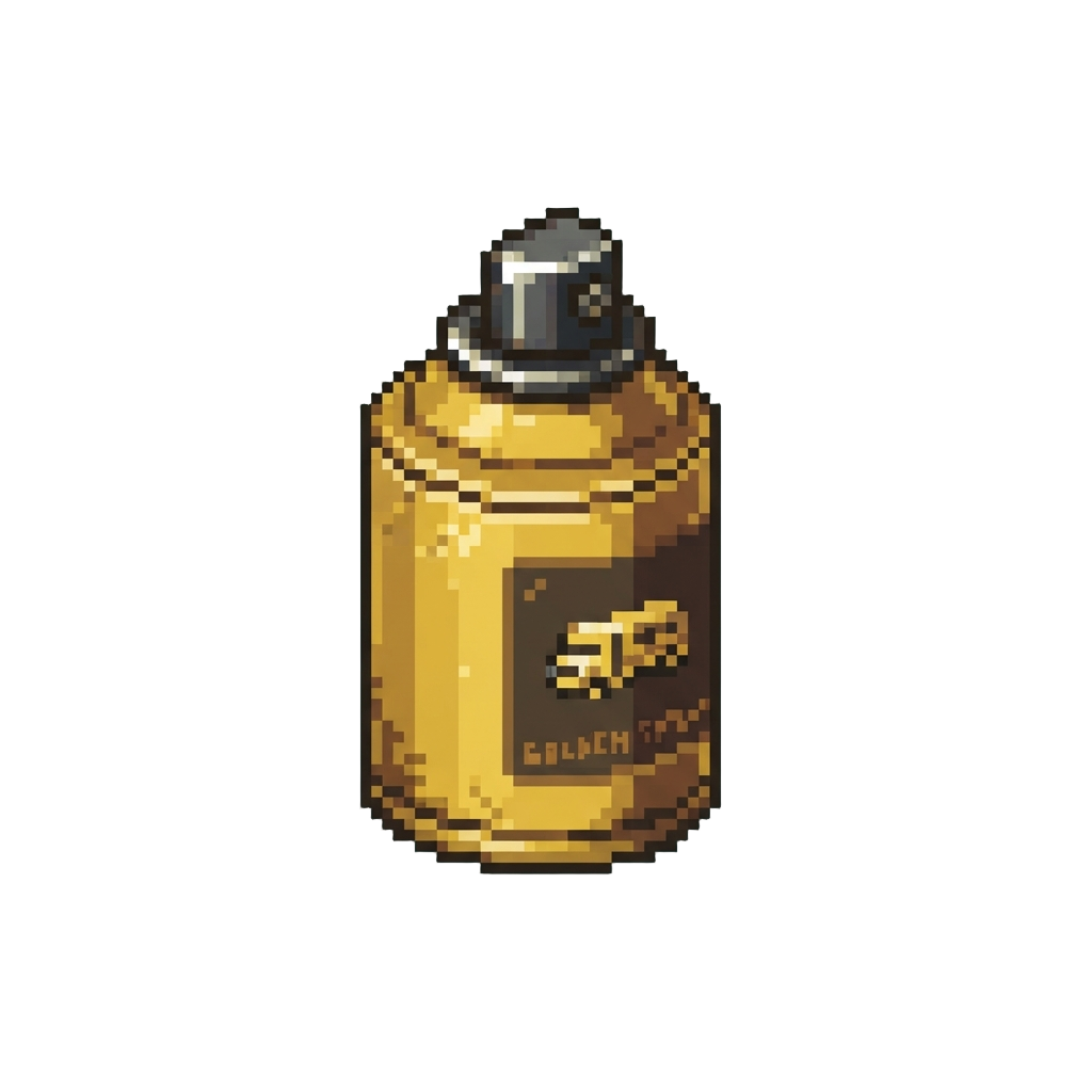 A Golden Battle Bus Spray on Screen